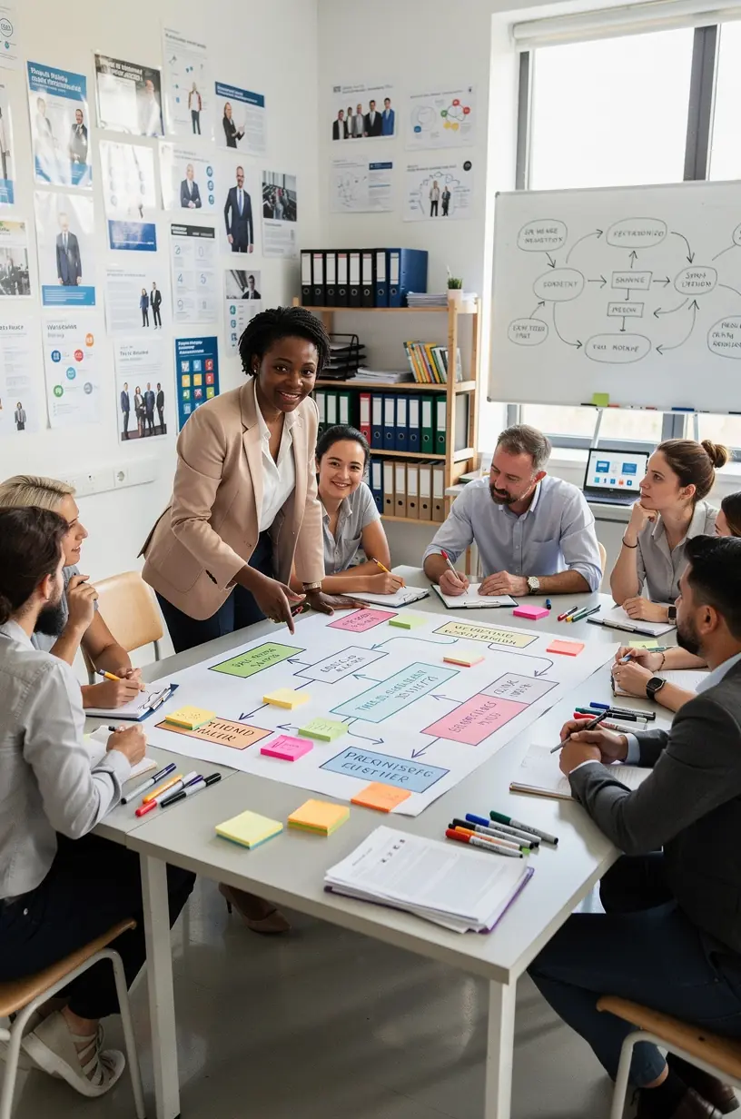 Organized filing system with labeled folders and documents.