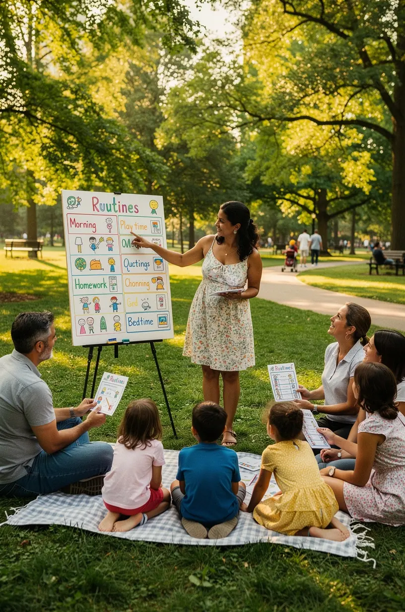 Time blocking concept with organized calendar and clock